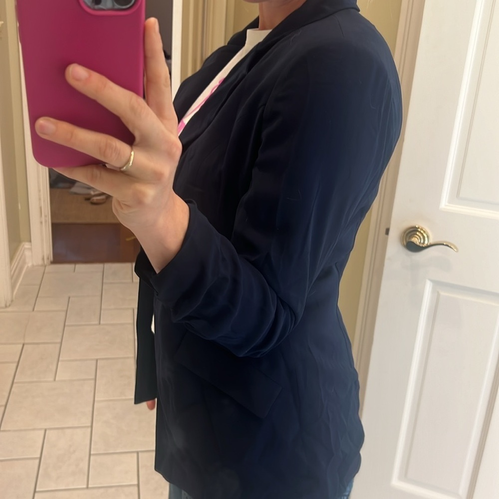 About us navy blue blazer